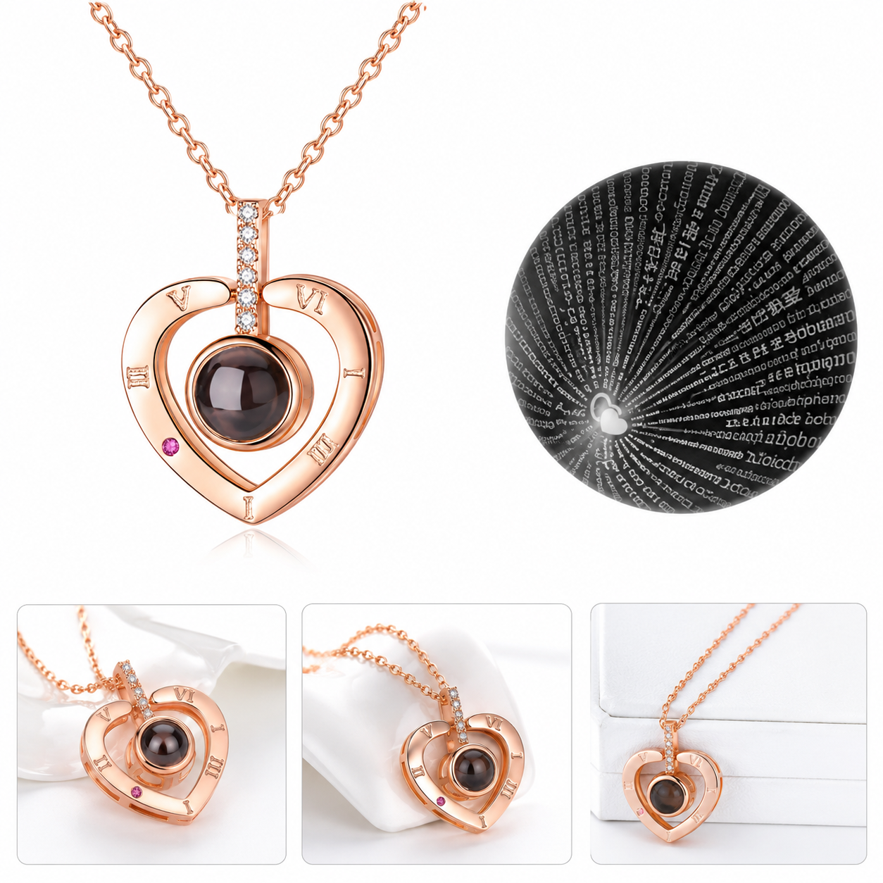 Collar Corazón · Te amo en 100 idiomas